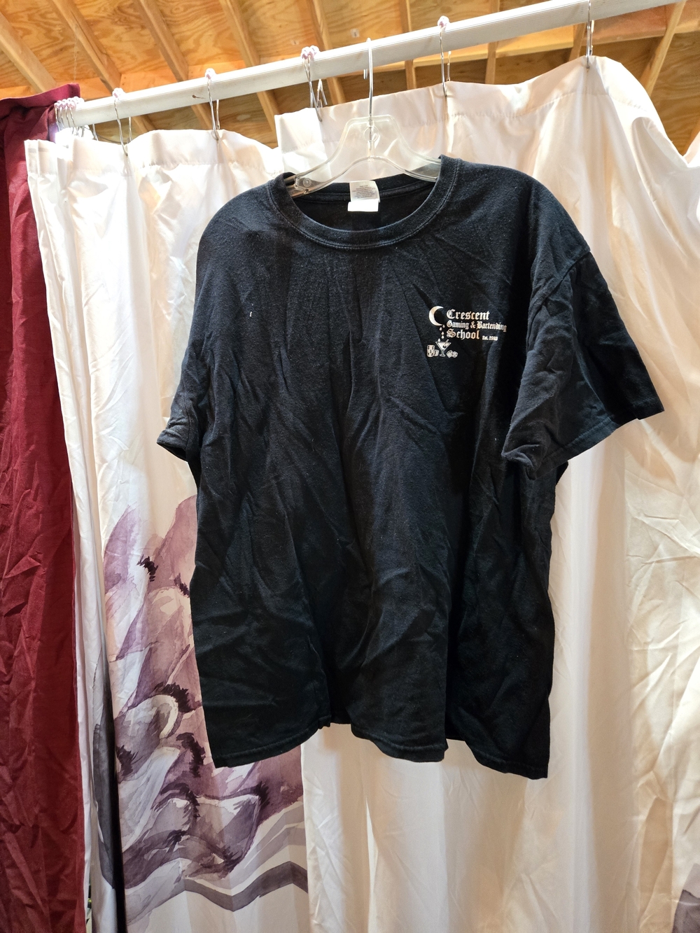Crescent Bartending School Black Short-Sleeve Logo Tee